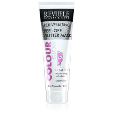 Revuele Colour Glow Rejuvenating Peel off Glitter Mask mască exfoliantă pentru intinerirea pielii