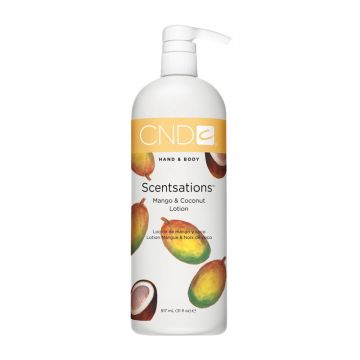 Lotiune hidratanta CND Scentsations Mango & Coconut pentru maini  917ml