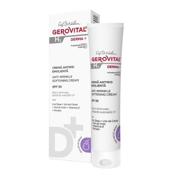 Crema antirid emolienta SPF30 H3 Derma+, 30 ml, Gerovital