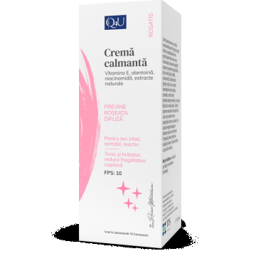 Crema calmanta pentru tenuri cu roseata difuza Q4U, 40ml, Tis Farmaceutic Crema calmanta pentru tenuri cu roseata difuza Q4U, 40ml, Tis Farmaceutic