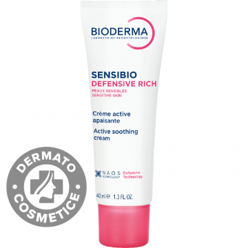 Crema calmanta Sensibio Defensive Rich, 40ml, Bioderma