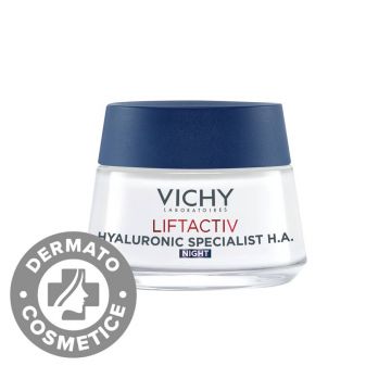Crema de noapte antirid pentru toate tipurile de ten Liftactiv H.A., 50ml, Vichy