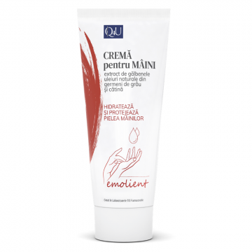 Crema emolienta pentru maini Q4U, 100ml, Tis Farmaceutic Crema emolienta pentru maini Q4U, 100ml, Tis Farmaceutic