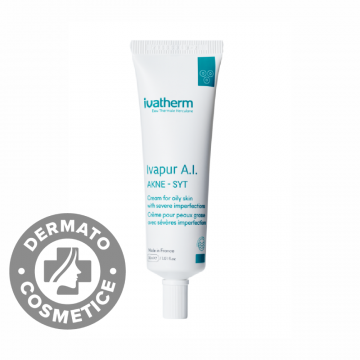 Crema pentru piele grasa cu imperfectiuni severe Ivapur A.I Akne-Syt, 30ml, Ivatherm Crema pentru piele grasa cu imperfectiuni severe Ivapur A.I Akne-Syt, 30ml, Ivatherm