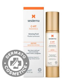 Fluid pentru luminozitatea tenului C-Vit Radiance, 50ml, Sesderma