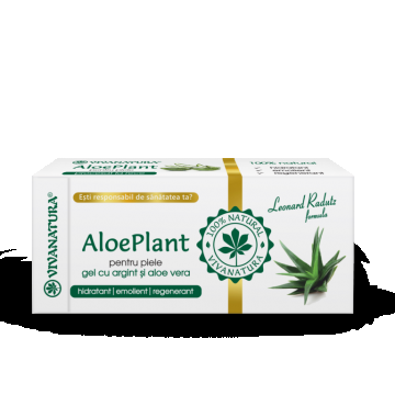 Gel cu argint si aloe vera Aloe Plant, 20ml, VivaNatura Gel cu argint si aloe vera Aloe Plant, 20ml, VivaNatura