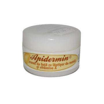 Crema de fata cu laptisor de matca si vitamina A, 50ml, Apidermin Crema de fata cu laptisor de matca si vitamina A, 50ml, Apidermin