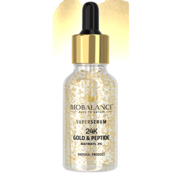 Ser de fata 24K Gold & Peptide Matrixyl 2% Super Serum, 30ml, Bio Balance