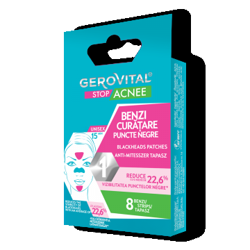 Benzi Pentru ndepărtarea Punctelor Negre, Gerovital Stop Acnee, 8 Buc