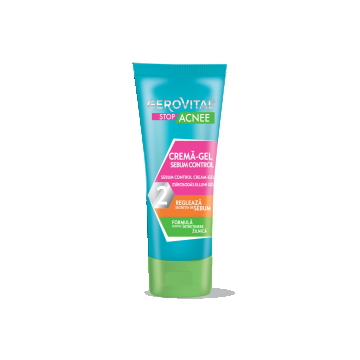 Cremă Sebum Control Matifiantă, Gerovital Stop Acnee, 50 Ml