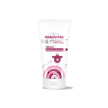 Cremă Hidratantă Fermitate Corp Cu Ulei De Măsline și Parfum De Trandafir Sălbatic  Piele Hidratată, Elastică și Fermă, Gerovital H3 Evolution Perfect Look, 200 Ml