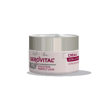 Cremă Ultra-activă și Luminozitate Cu Acid Hialuronic 4d  Reducerea Liniilor Fine, Hidratare Intensă și Ten Radiant, Gerovital H3 Evolution Perfect Look, 50 Ml