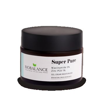 Gel crema hidratant cu niacinamide 5% + zinc PCA 1% Super Pure, 50ml, Bio Balance