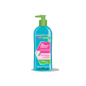 Gel De Curățare Spumant Cu Acid Salicilic Pentru Ten Mixt, Gras, Acneic, Gerovital Stop Acnee, 150 Ml