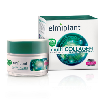 Crema antirid de zi SPF 10 multiCollagen, 50ml, Elmiplant