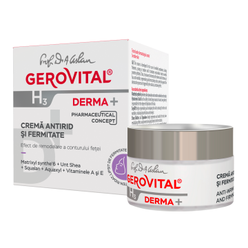 Crema antirid si fermitate H3 Derma+, 50 ml, Gerovital