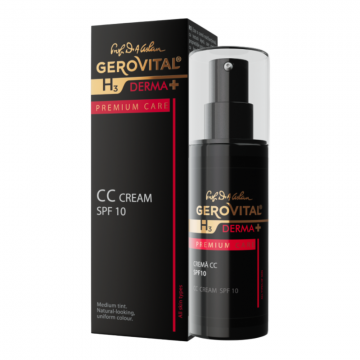Crema CC SPF10 H3 Derma+ Premium Care, 30 ml, Gerovital