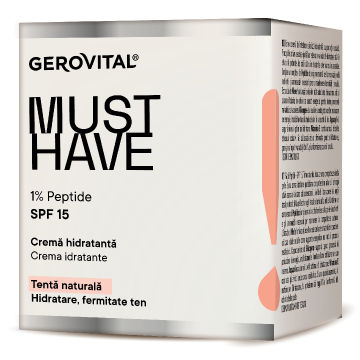 Crema hidratanta 1% Peptide SPF15 Must Have, 50 ml, Gerovital