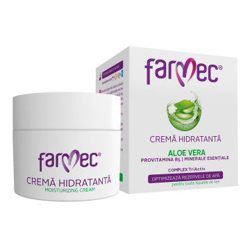 Crema hidratanta cu Aloe Vera, 50 ml, Farmec