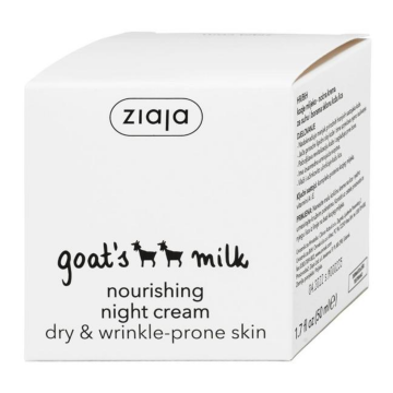 Crema hidratanta de noapte cu lapte de capra, 50 ml, Ziaja