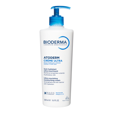 Crema hidratanta neparfumata pentru fata si corp Atoderm Ultra, 500 ml, Bioderma