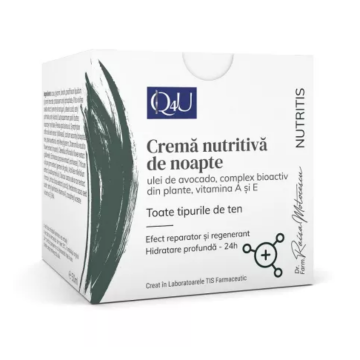 Crema nutritiva de noapte Nutris Q4U, 50ml, Tis Farmaceutic