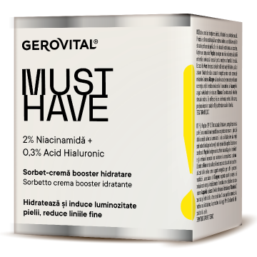 Sorbet-crema booster hidratare 2% Niacinamida Must Have, 50 ml, Gerovital