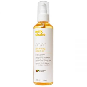 Ulei de Argan pentru Toate Tipurile de Par - Milk Shake Argan Glistening Argan Oil, 250 ml