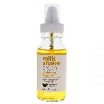Ulei de Argan pentru Toate Tipurile de Par - Milk Shake Argan Glistening Argan Oil, 50 ml