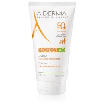 A-Derma Protect AD Cream cremă cu protecție solară pentru piele atopică SPF 50+