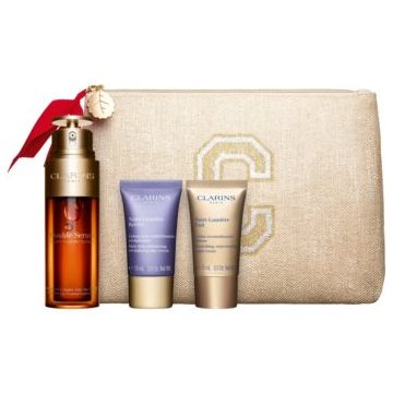 Clarins Double Serum & Nutri-Lumière Collection set cadou de Crăciun pentru ten matur