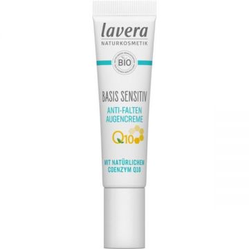 Crema Antirid pentru Ochi cu Coenzima Q10 -  Basis Sensitiv Lavera, 15 ml