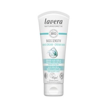 Crema de maini aloe vera si shea butter, Basis Sensitiv, 75ml, LAVERA