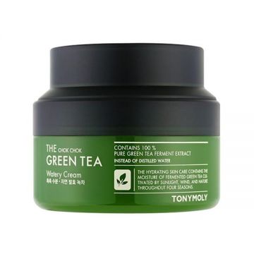 Crema Hidratanta cu Ceai Verde pentru Fata - Tony Moly The Chok Chok Green Tea Watery Cream, 60 ml