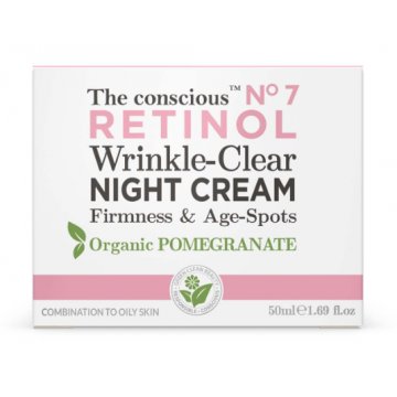 Crema pentru noapte cu Retinol si Rodie, 50ml, The conscious