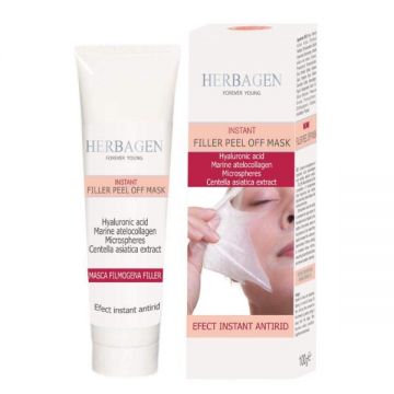 Masca de Fata Filmogena Filler Instant  - Herbagen Instant Filler Pell Off Mask, 100 g