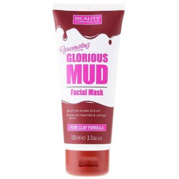 Masca pentru Ten cu Argila Naturala, Efect de Intinerire, Beauty Formulas Glorious Mud, 100 ml