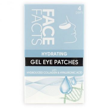 Set Plasturi pentru Ochi cu Colagen Hidrolizat si Acid Hialuronic, 4 Perechi (8 bucati), Face Facts Set Plasturi pentru Ochi cu Colagen Hidrolizat si Acid Hialuronic, 4 Perechi (8 bucati), Face Facts