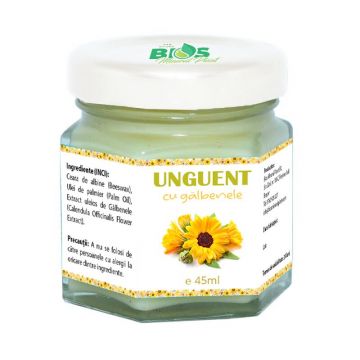 Unguent cu Galbenele, 45 ml, Bios Mineral Plant
