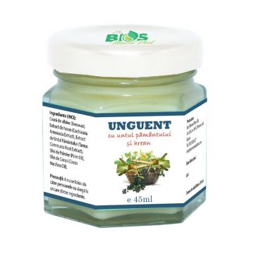 Unguent cu Untul Pamantului si Hrean, 45 ml, Bios Mineral Plant