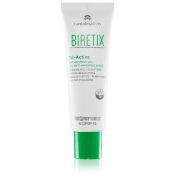 Biretix Treat Tri Active Gel gel topic pentru acnee pentru reglarea cantitatii de sebum.