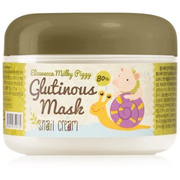 Elizavecca Milky Piggy Glutinous Mask 80% Snail Cream mască hrănitoare și intens hidratantă extract de melc