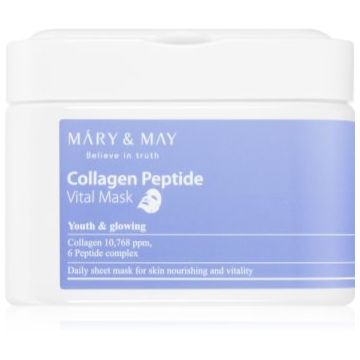 MARY & MAY Collagen Peptide Vital Mask set de măști textile cu efect antirid