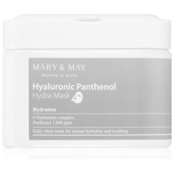 MARY & MAY Hyaluronic Panthenol Hydra Mask set de măști textile pentru o hidratare intensa MARY & MAY Hyaluronic Panthenol Hydra Mask set de măști textile pentru o hidratare intensa
