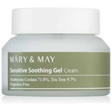 MARY & MAY Sensitive Soothing Gel Cream crema gel hidratanta cu textura usoara pentru a calma si intari pielea sensibila MARY & MAY Sensitive Soothing Gel Cream crema gel hidratanta cu textura usoara pentru a calma si intari pielea sensibila