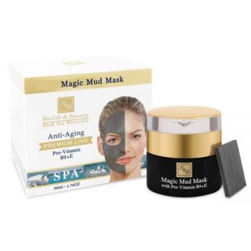 Masca cu namol si magnet, anti-rid, Health and Beauty Dead Sea, toate tipurile de ten, fara parabeni, 50 ml