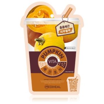 MEDIHEAL Vita Mask Pumpkin mască textilă nutritivă cu efect lifting