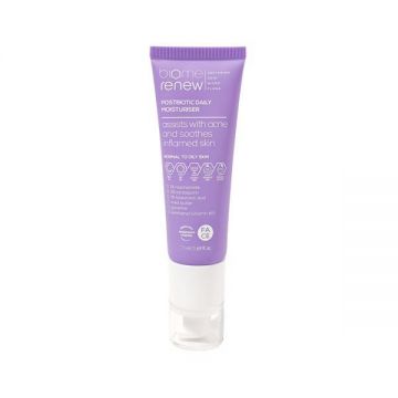 Crema hidratanta ten mixt/gras, PostBiotic Daily Moisturizer, Biome Renew, 50 ml