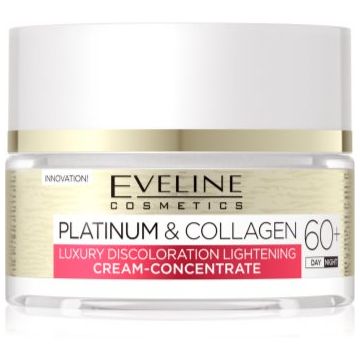 Eveline Cosmetics Platinum & Collagen crema anti-rid de zi si de noapte 60+