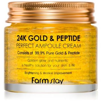 Farmstay 24K Gold & Peptide Perfect Ampoule Cream cremă hidratantă împotriva îmbătrânirii pielii